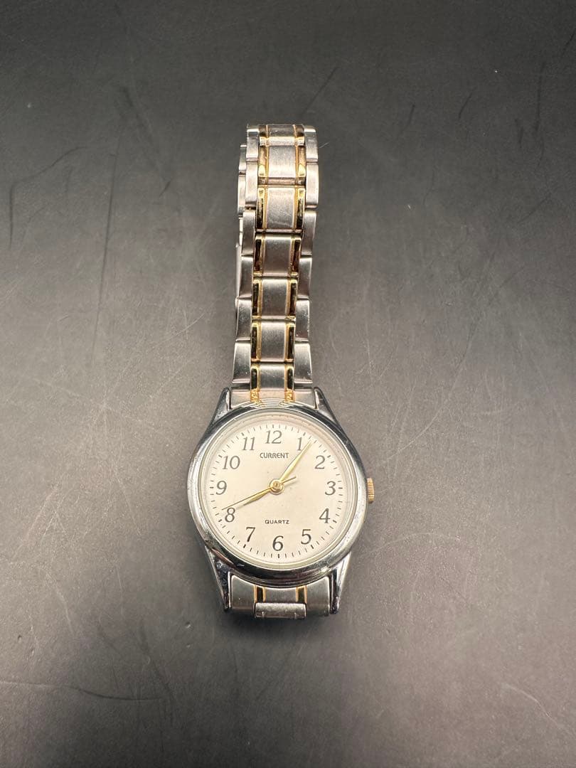 CURRENT クォーツ腕時計 シルバー×ゴールド 上品デザイン