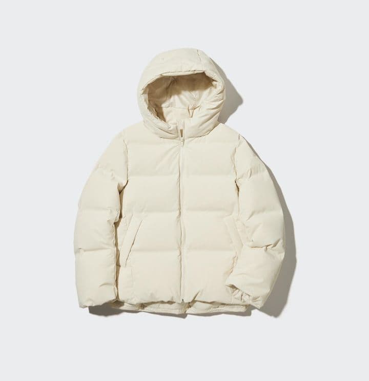 UNIQLO シームレスダウンパーカ オフホワイト Lサイズ