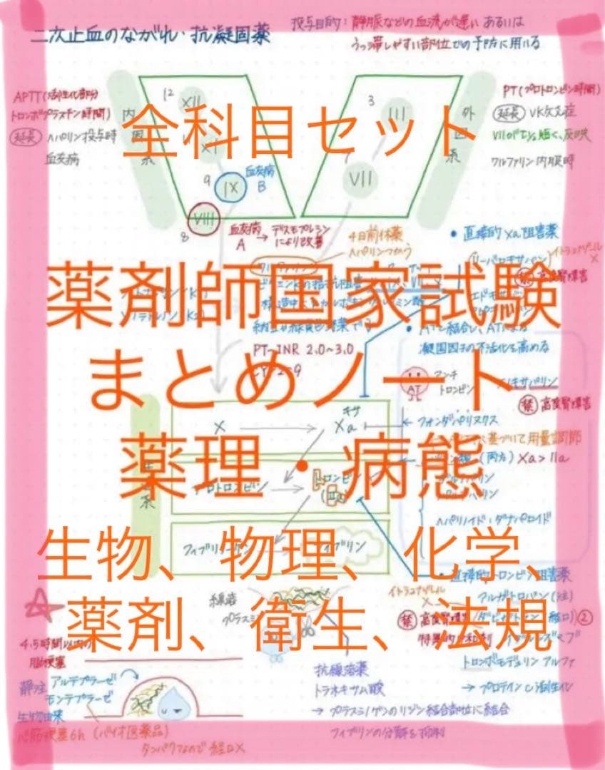 薬学まとめノート 全科目セット 薬剤師国家試験 薬学部