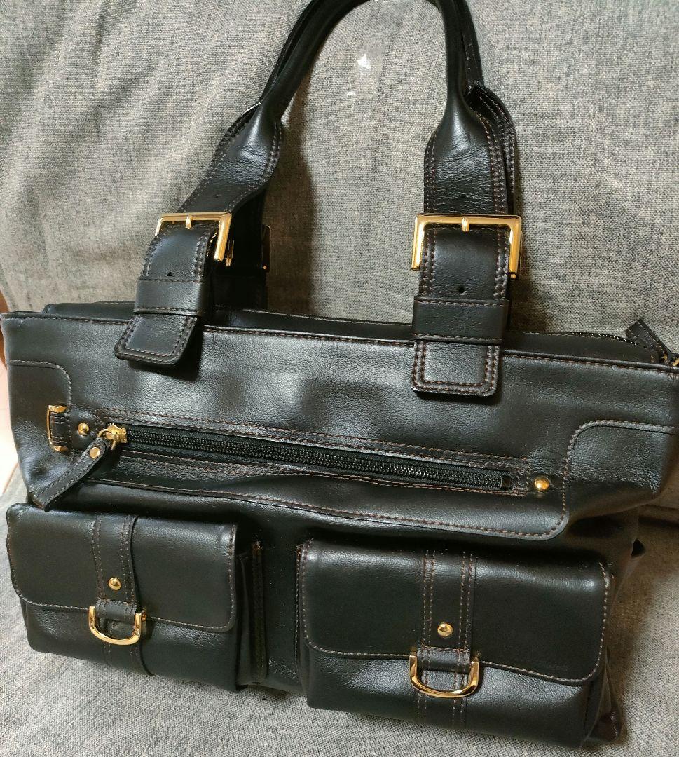 美品♡　サブリナ　トートバッグ　レザー肩掛け人気ブラックゴールドY2K レア美品