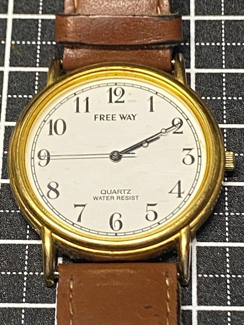 稼動品FREE WAY クォーツ 腕時計 ブラウンレザー by メルカリ