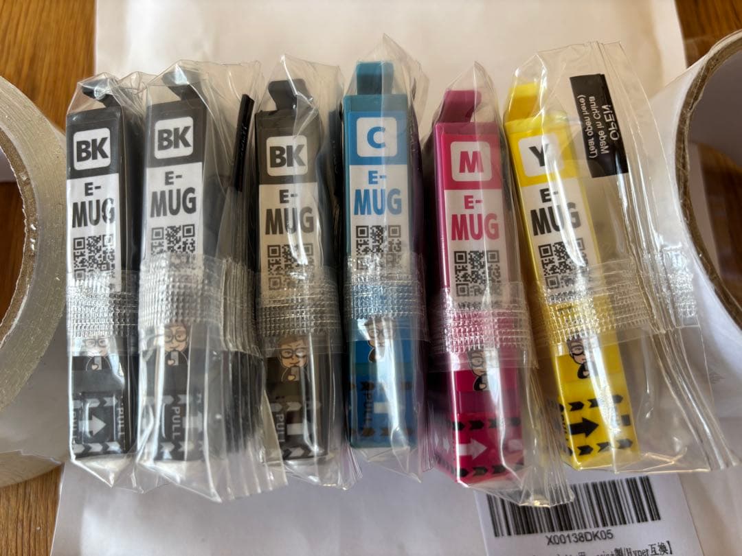 エプソン用MUG互換インク6本(BK×3)
