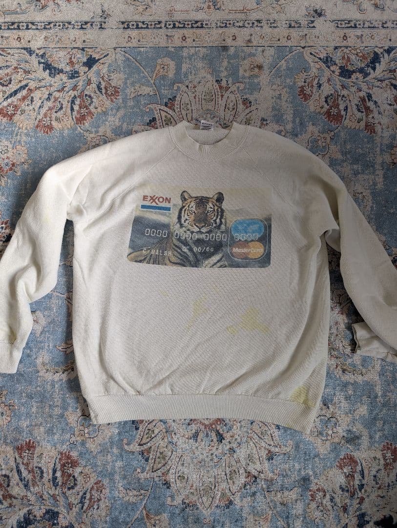 【USA製XL/訳あり】フルーツオブザルーム スウェット タイガー 企業ロゴ