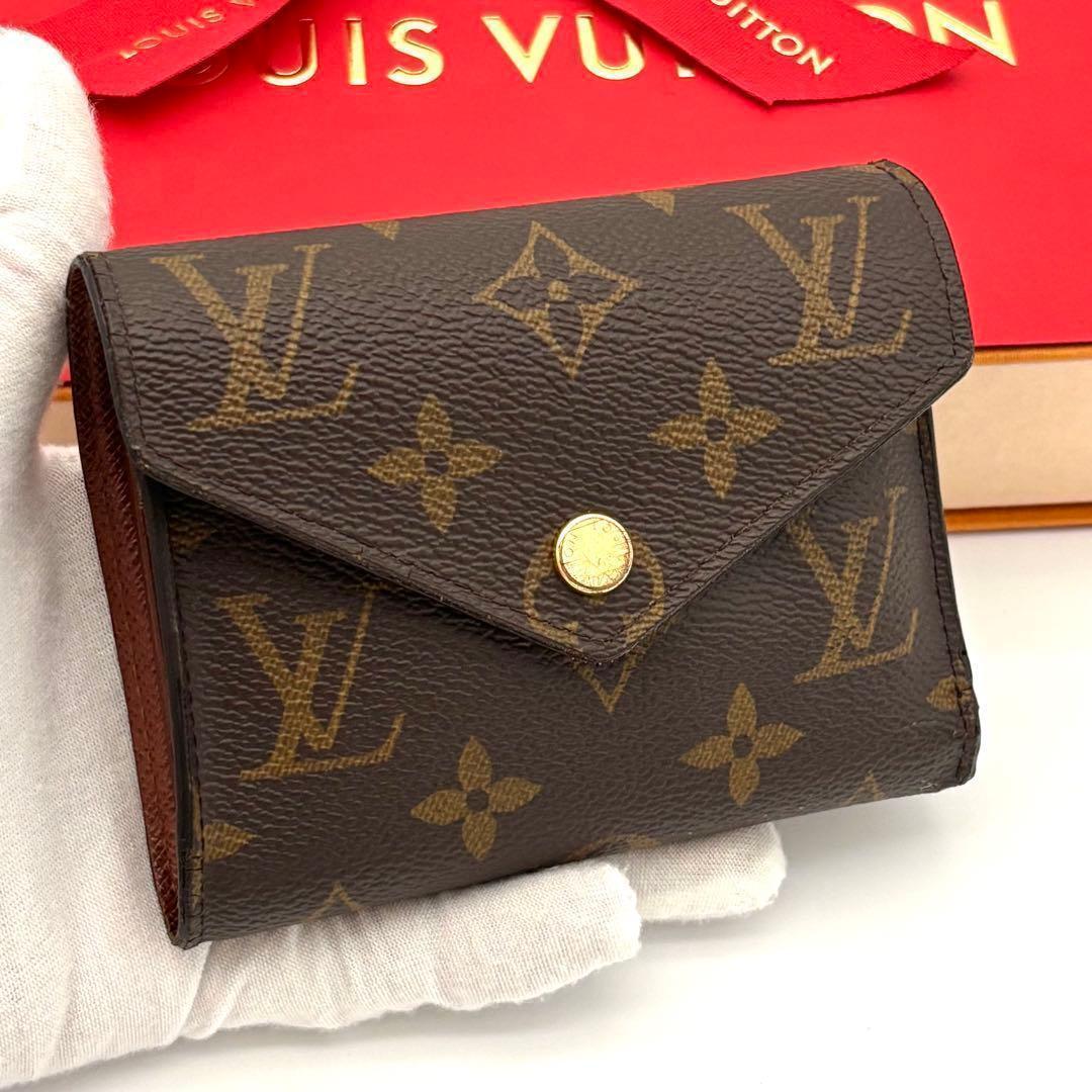 ☆鑑定済☆ルイヴィトン ポルトフォイユヴィクトリーヌ モノグラム ブラウン 財布