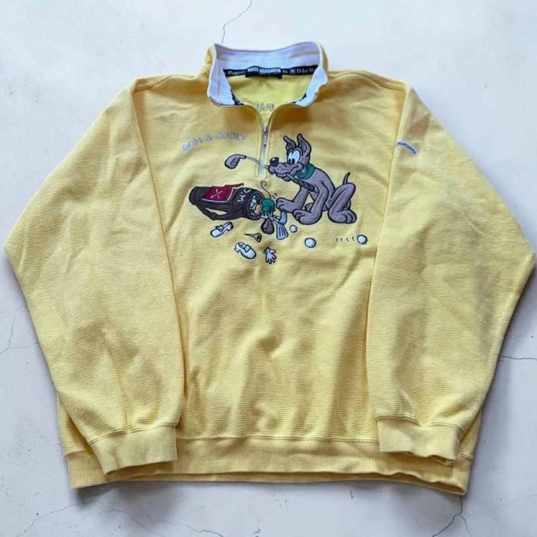 【希少・90s】ドルチェマルガリータ ハーフジップ スウェット プルート 刺繍
