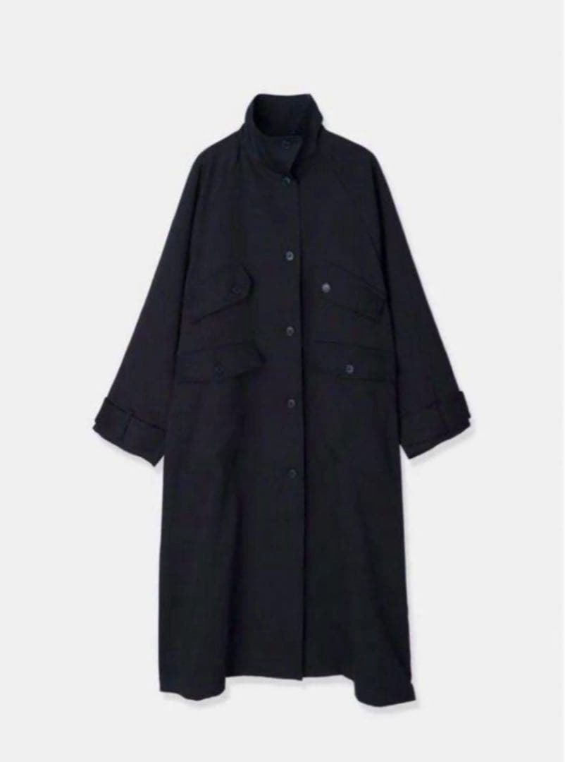 louren stand collar over coat コート /ネイビー
