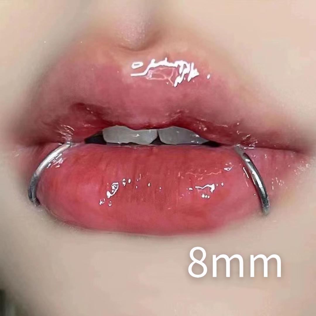 リップピアス 口ピアス リップカフ 8mm シルバー フェイクピアス y2k