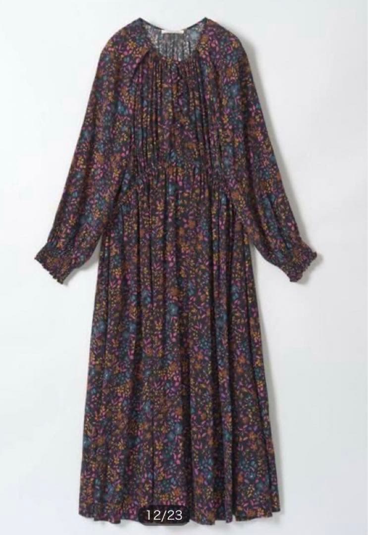 HOUSE OF LOTUS コスモスプリントギャザーワンピース