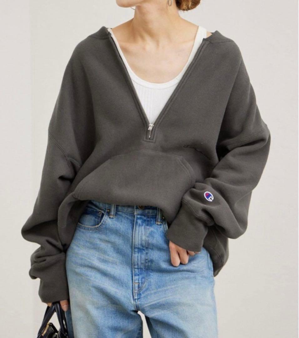 FRAMeWORK×Champion別注ハーフZIPリバースウィーブ11.5oz