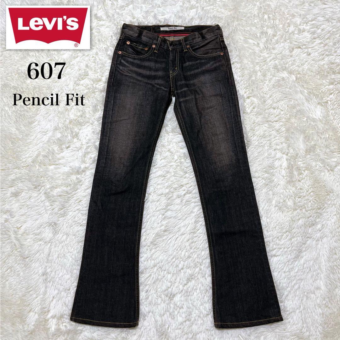 リーバイス 607 ブーツカット ペンシルフィット ヴィンテージ 日本 革パッチ