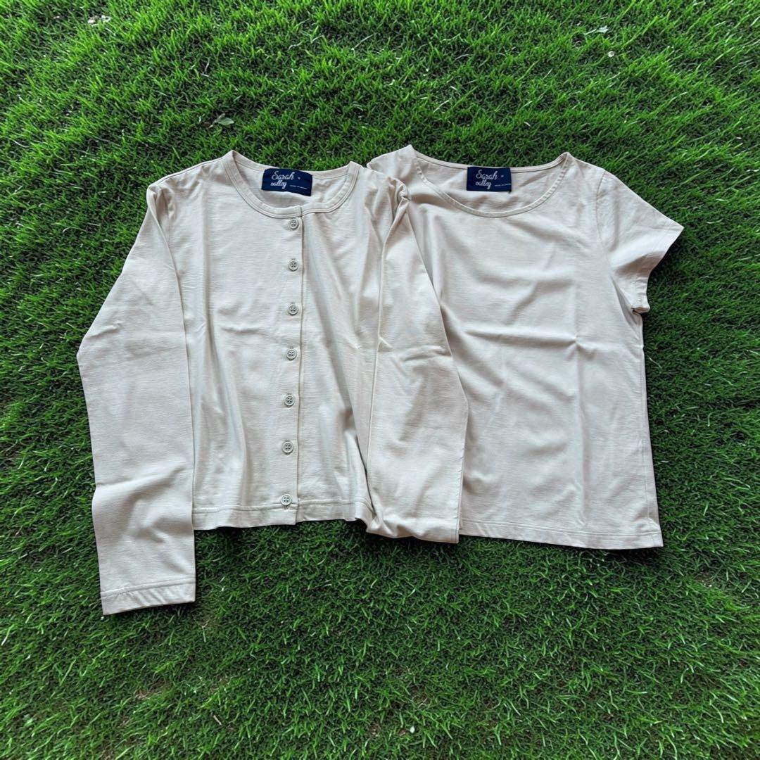 【Sarah valley】美品　カーディガン アンサンブル ベージュ