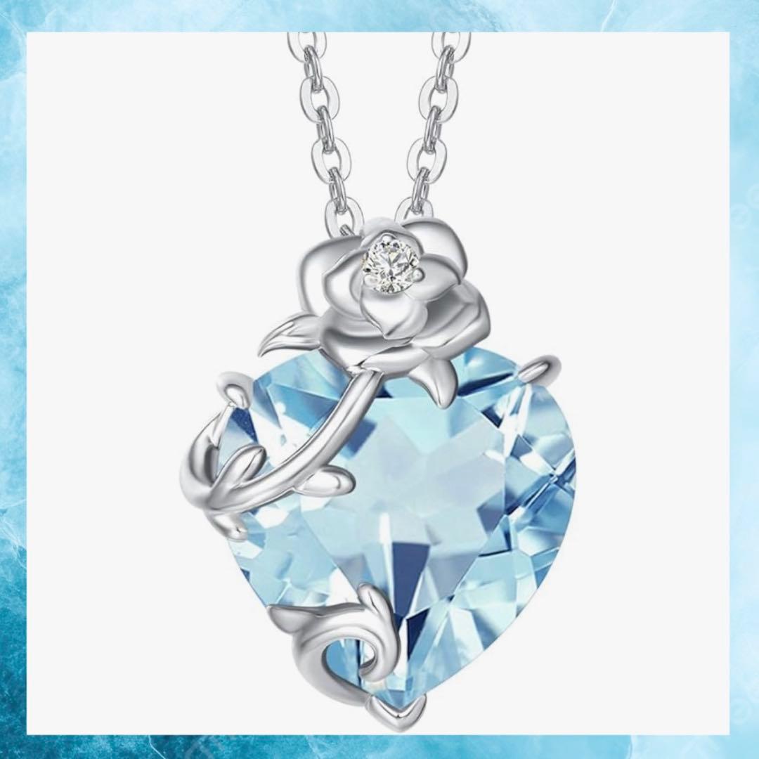 ネックレス レディース 誕生石 3月 アクアマリン クリスマスプレゼント by メルカリ