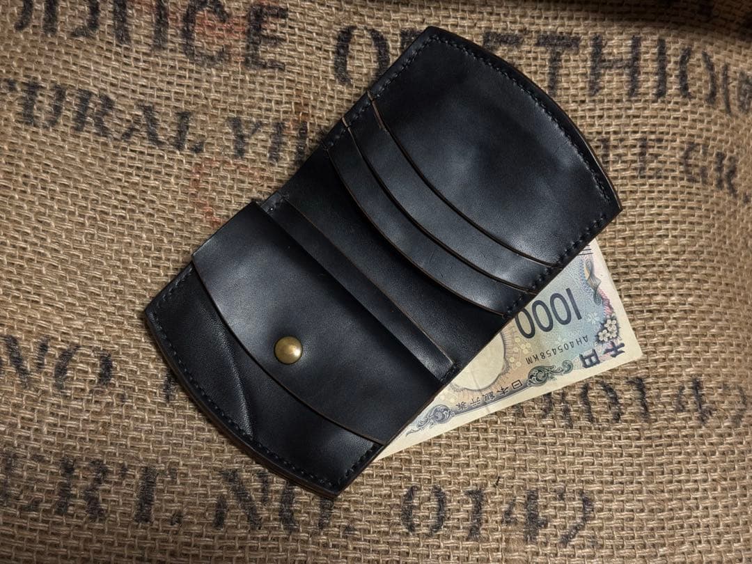 MARYAM社ホースバット(茶芯)トラッカー風二つ折りウォレット