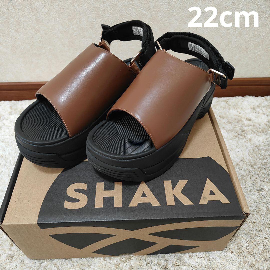 【大幅値下げ】SHAKA　シャカ　サンダル　厚底　ブラウン　 新品未使用　タグ付