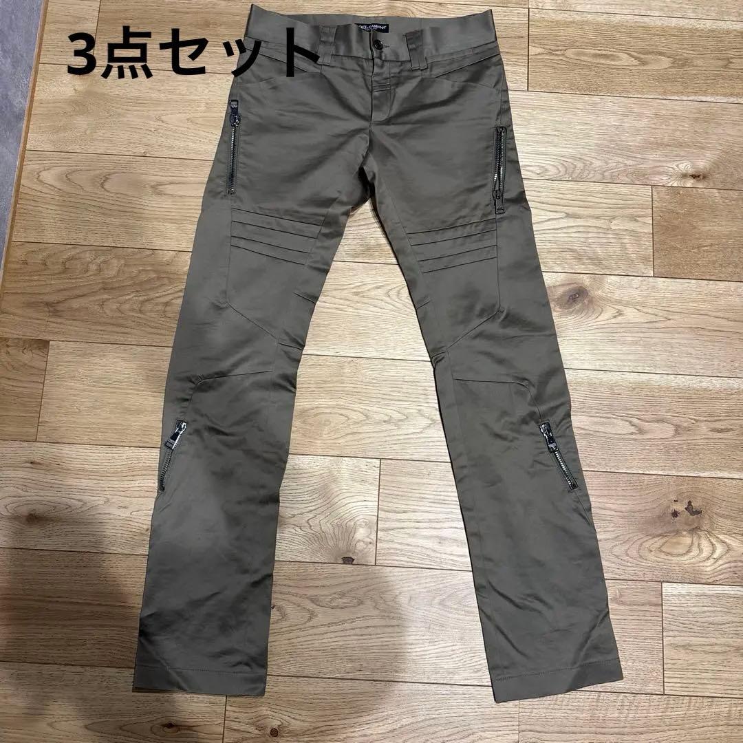 Dolce & Gabbana カーキ スリムカーゴパンツ ハーフパンツ セット