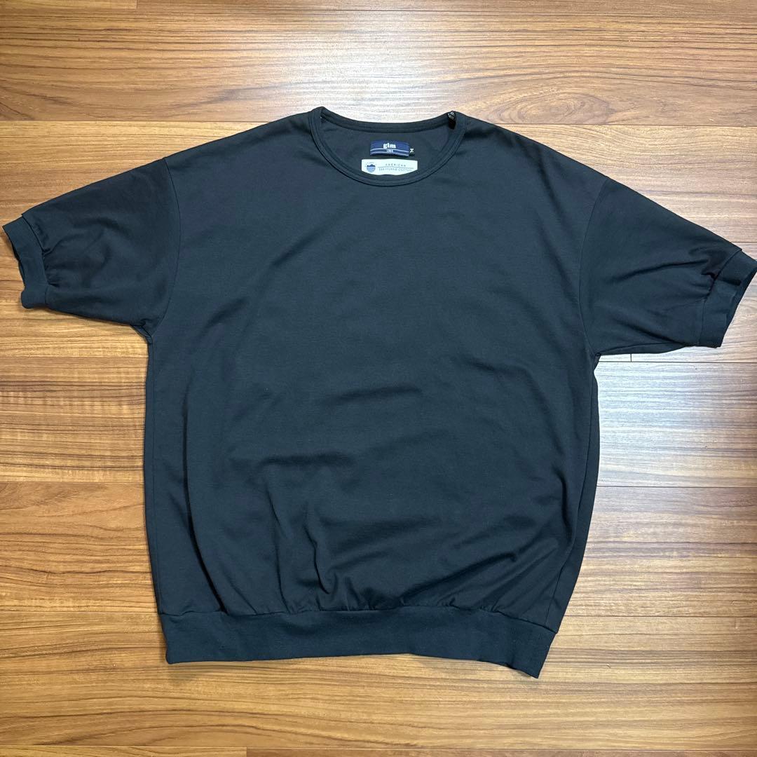 GIM / ジム アメリカンシーアイランドコットン半袖クルーネックリブTシャツ