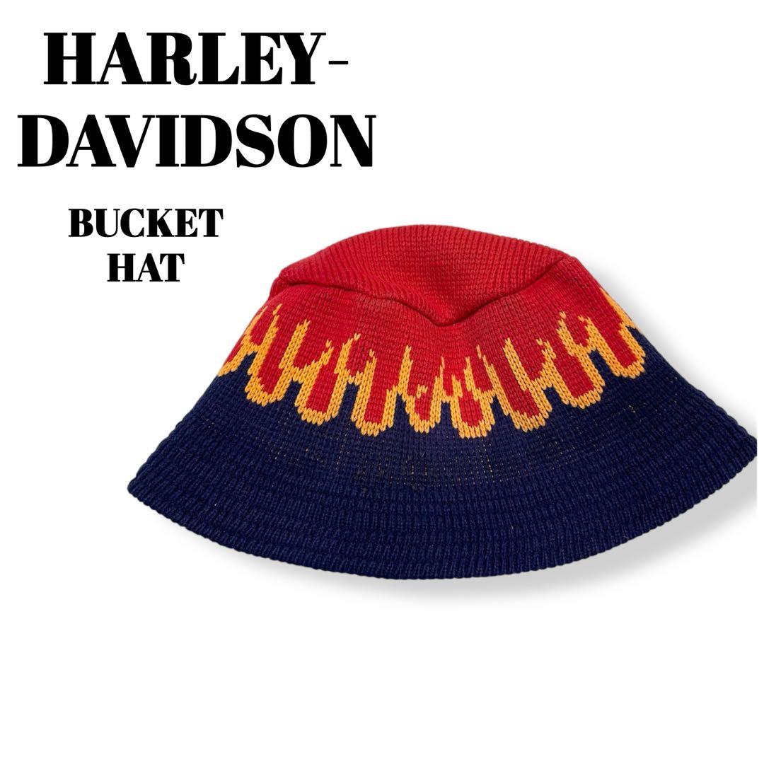 HARLEY-DAVIDSON｜90s フレイム ニット バケットハット