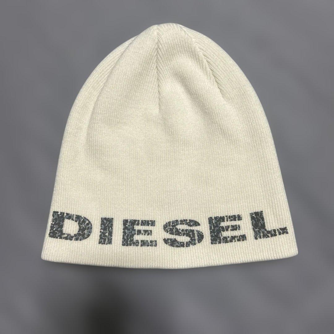 DIESEL ニット帽 ビーニー ホワイト