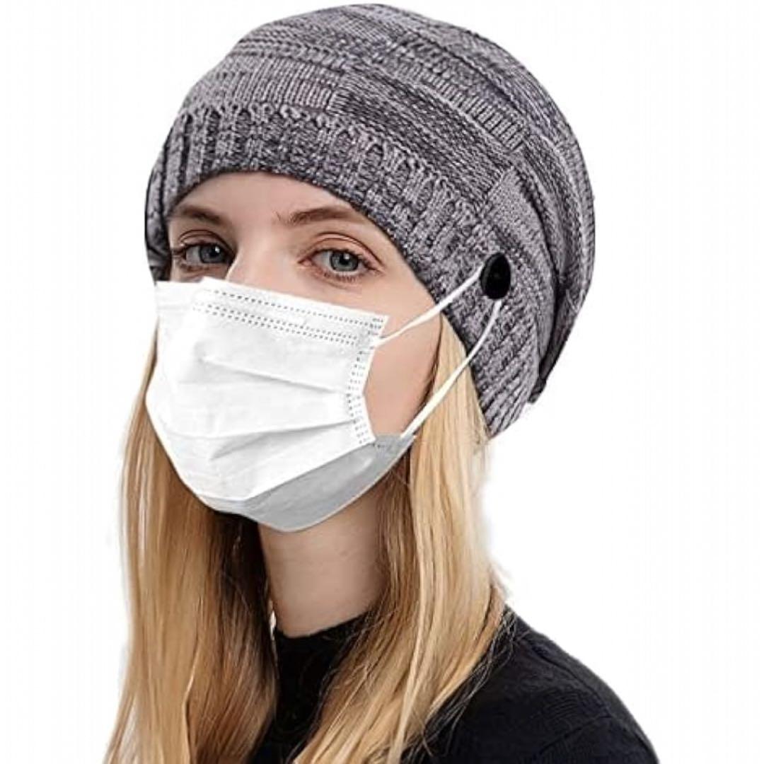 男女兼用 ニット帽 裏起毛 裏ボア ゆったりニットキャップ 防寒 もこもこ by メルカリ