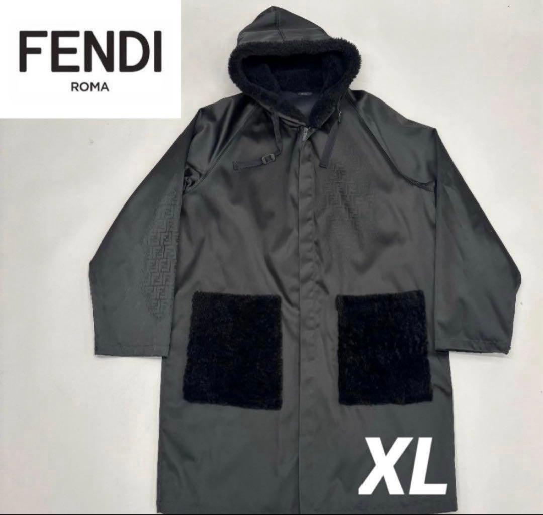 FENDI フェンディ フーデッドコート ブラック
