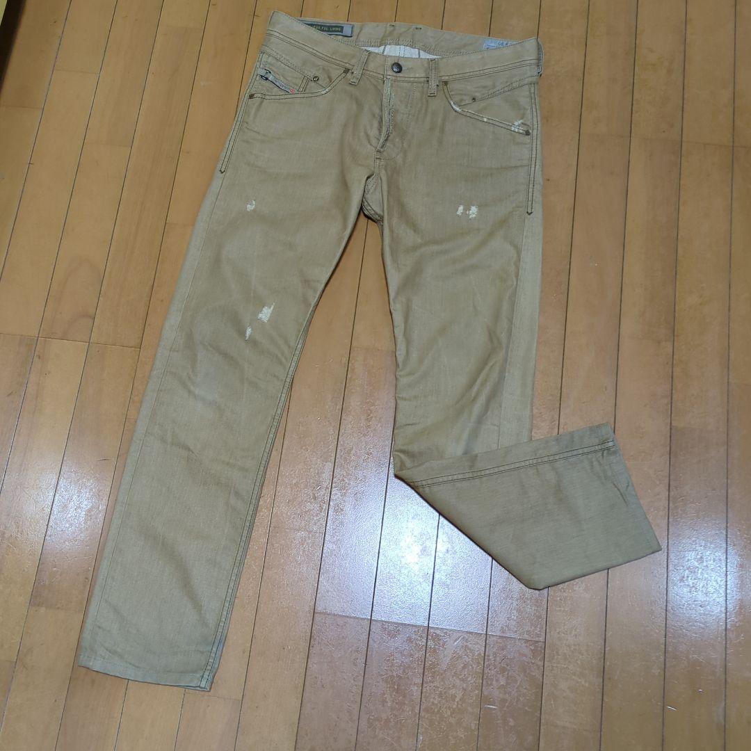 貴重DIESEL BELTHER ベージュ ストレート32/30