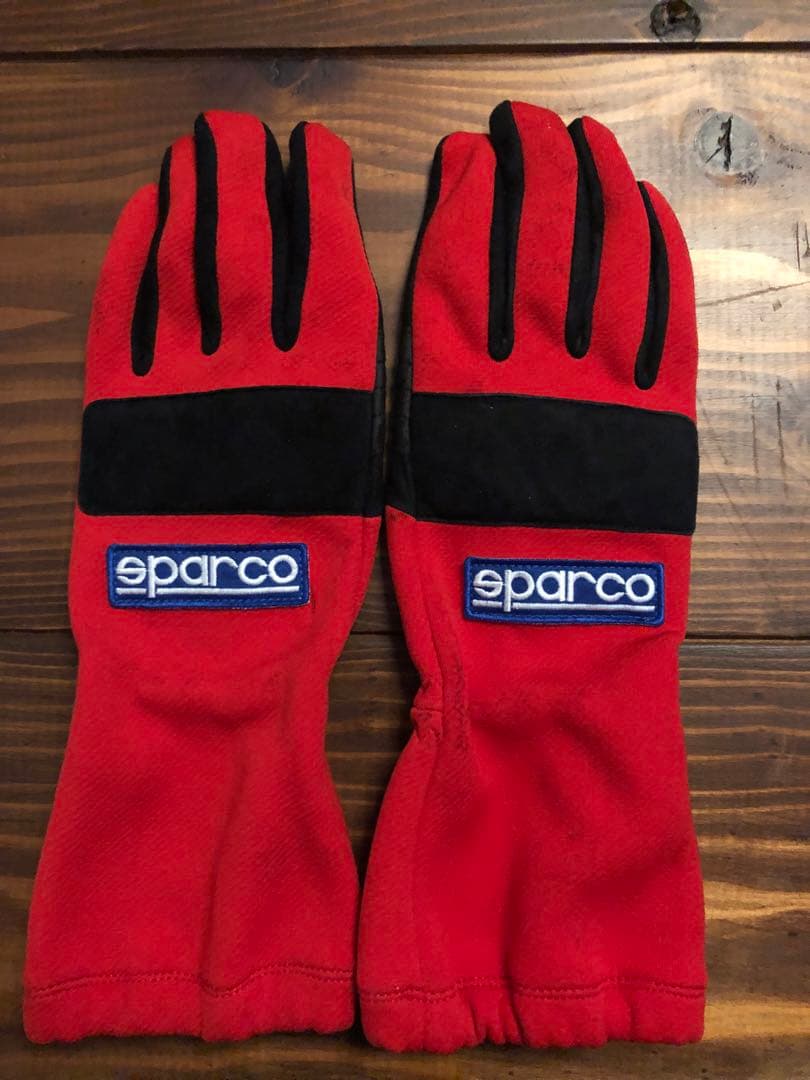サ*す様 Sparco 赤　レーシングカート用グローブ　サイズ9