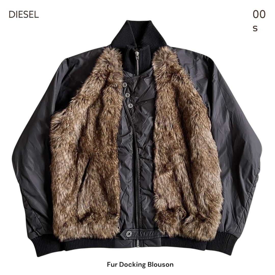 00s DIESEL Fur Docking Blouson Jacket