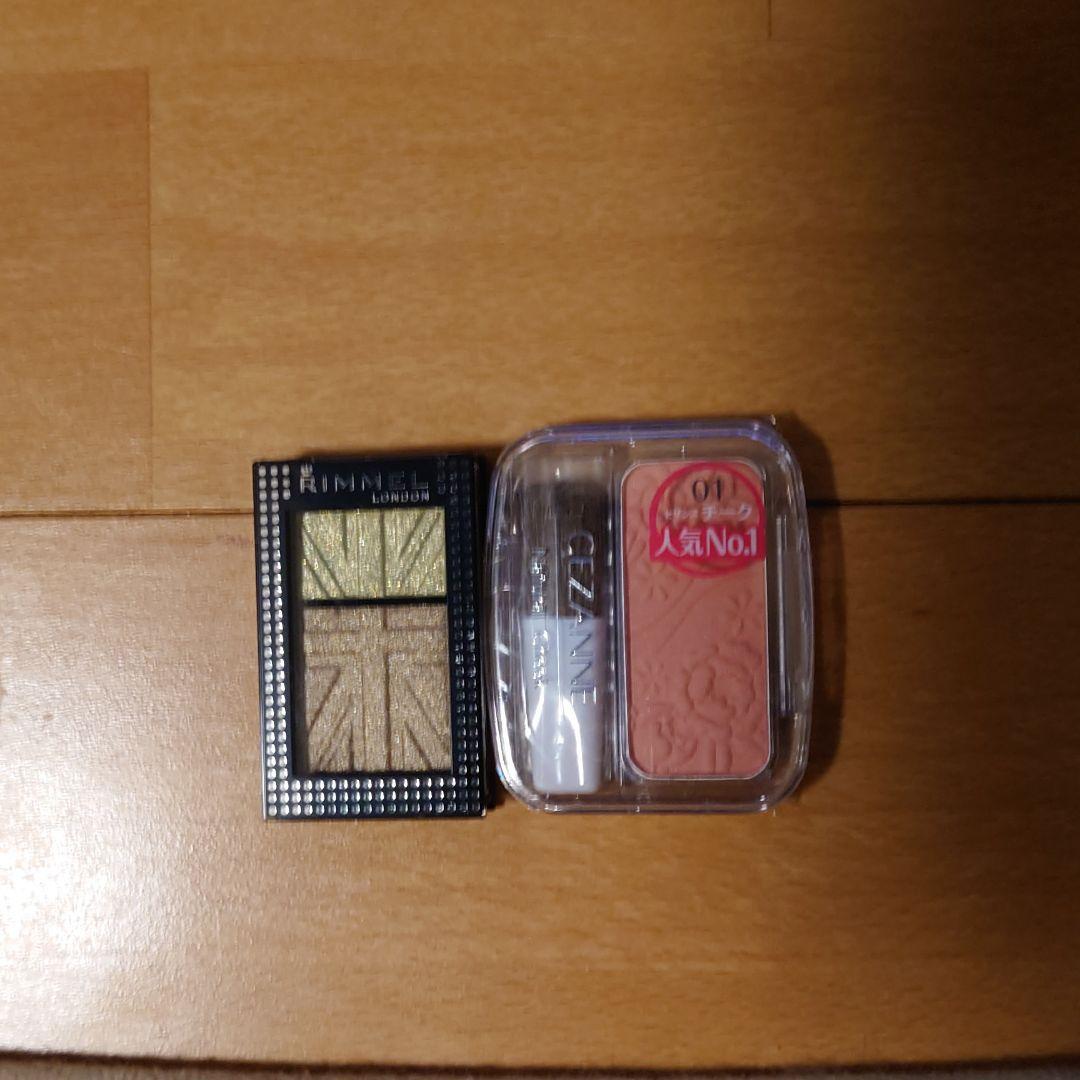 セザンヌ  チーク ピーチ系ピンク &　リンメルアイシャドウ　セット