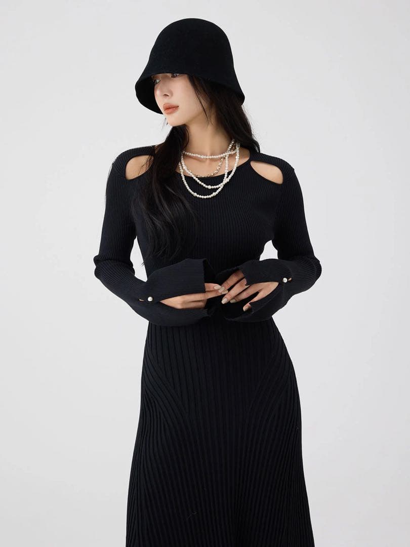 新品未使用 EIMY ISTOIRE リブニットロングワンピース