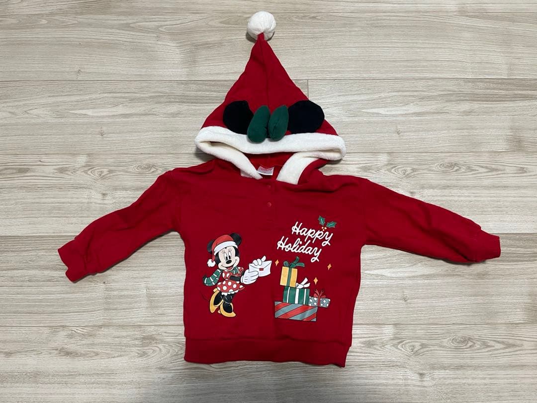 ミニーちゃん　サンタ　パーカー　95㎝ by メルカリ
