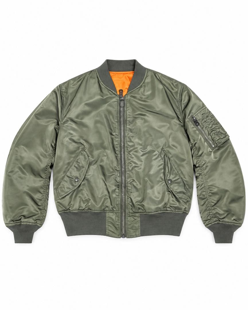 ★80s~ USA製 ALPHA INDUSTRIES MA-1 L オリーブ