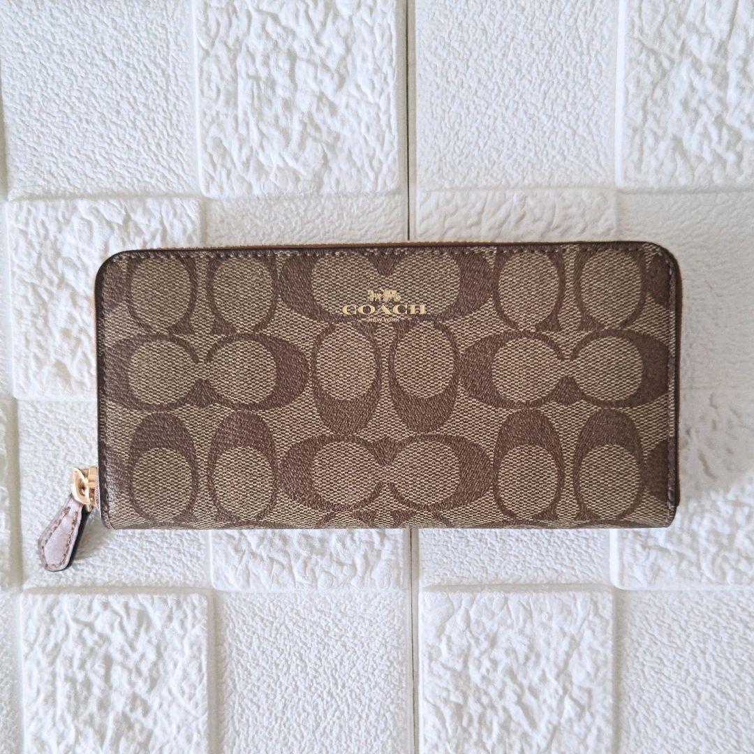 COACH シグネチャーキャンバス 長財布 ブラウン K2381 59267