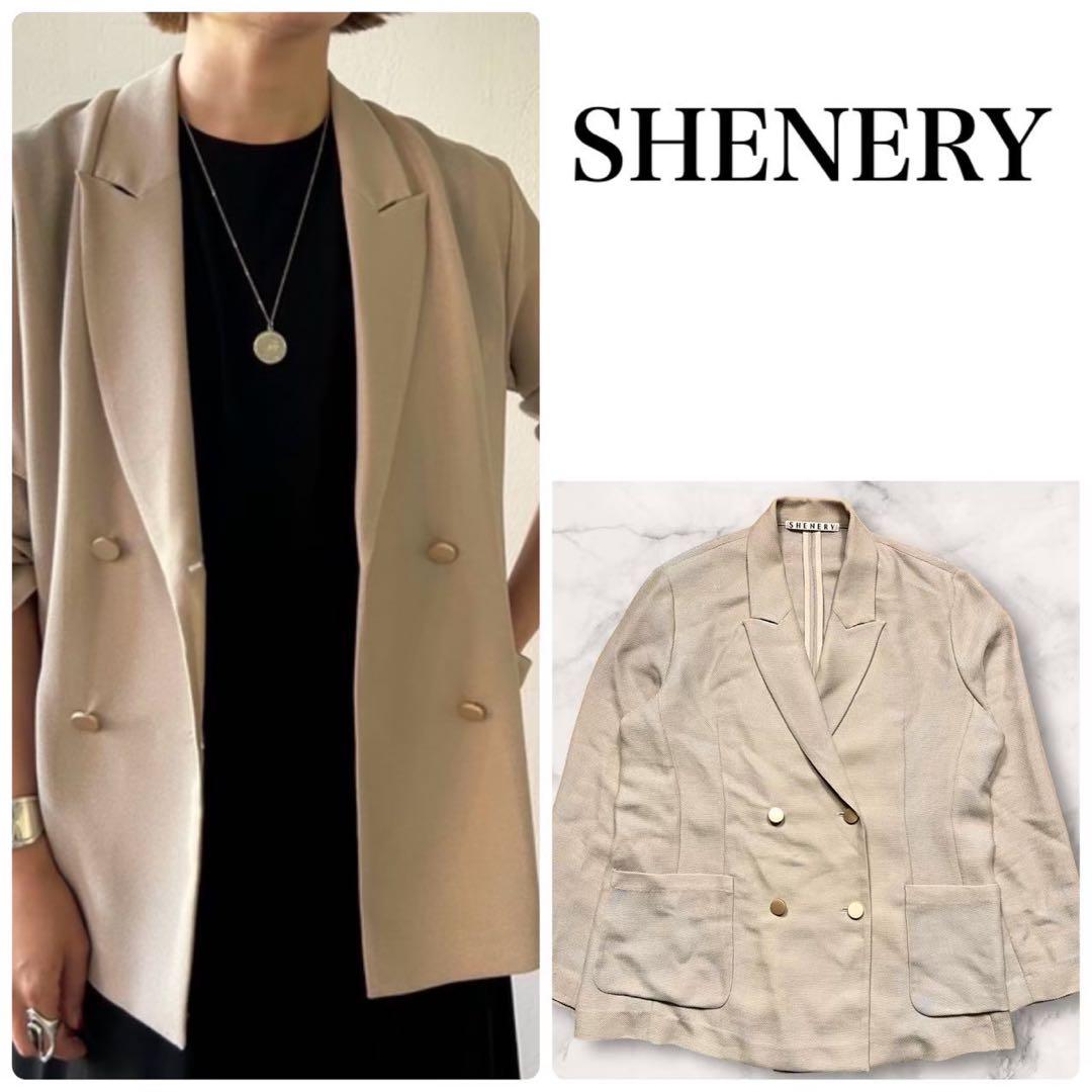 人気商品✨SHENERY メッシュジャケット　金ボタン　ダブルボタン