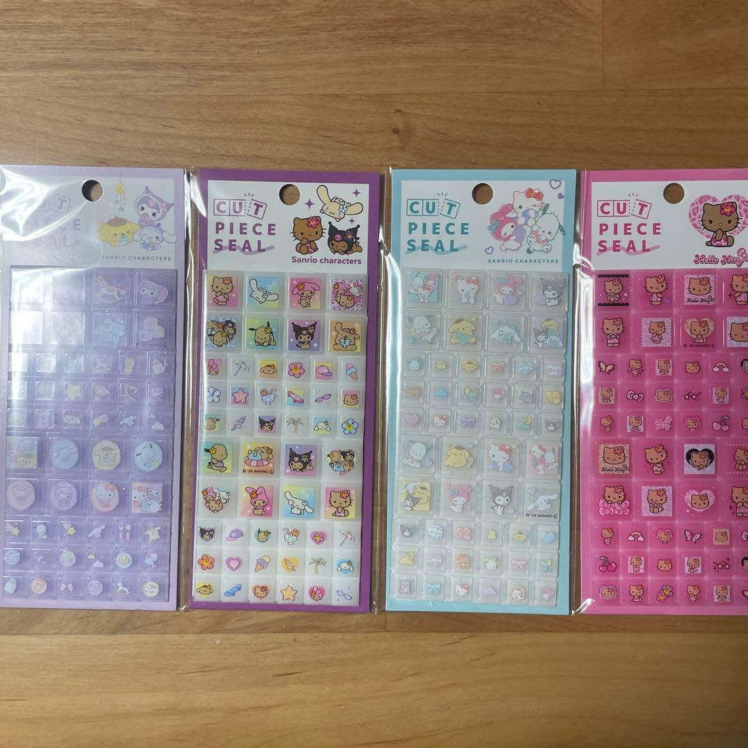 カットピースシール　サンリオキャラクター 4シートセット