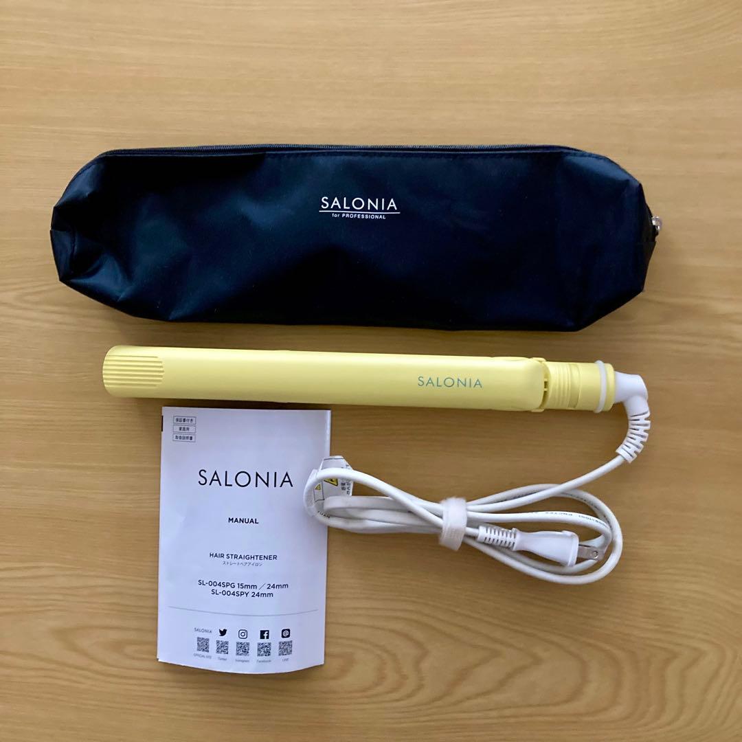 SALONIA サロニア ストレートヘアアイロン プレイフルイエロー 24mm by メルカリ