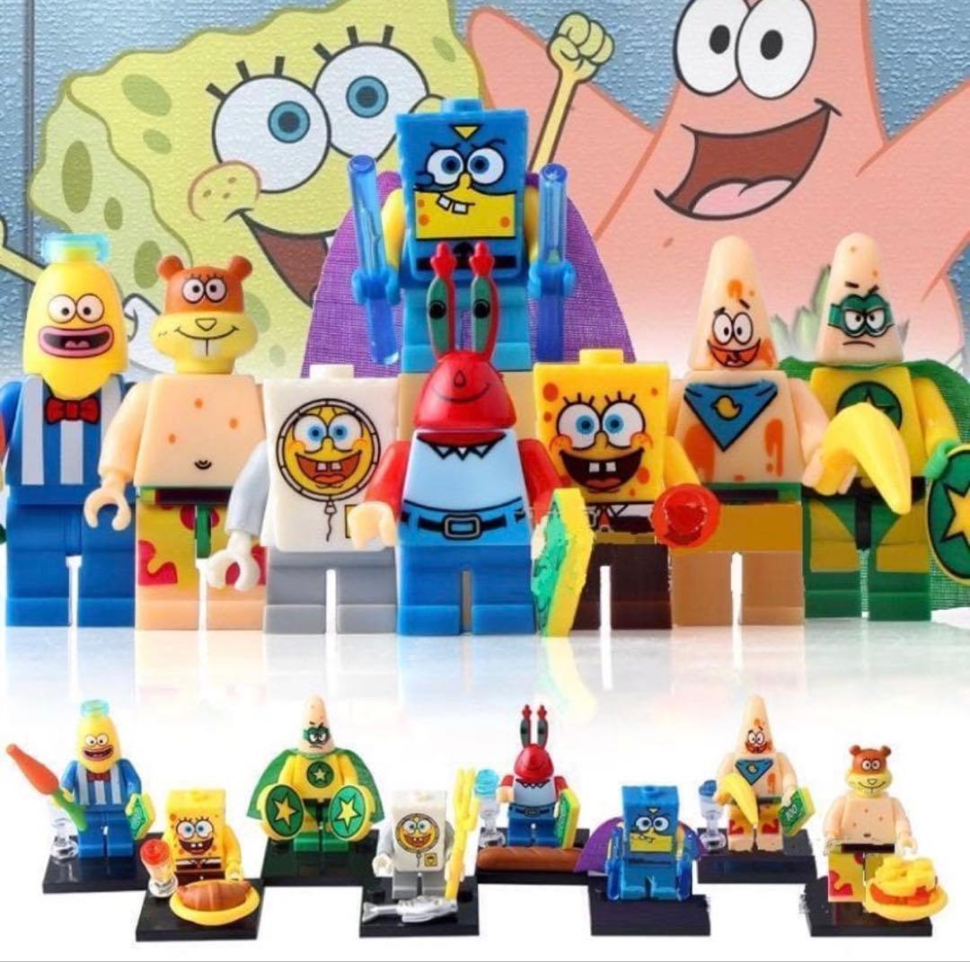 新品LEGOレゴ互換　スポンジボブ　ミニフィグ人形セット