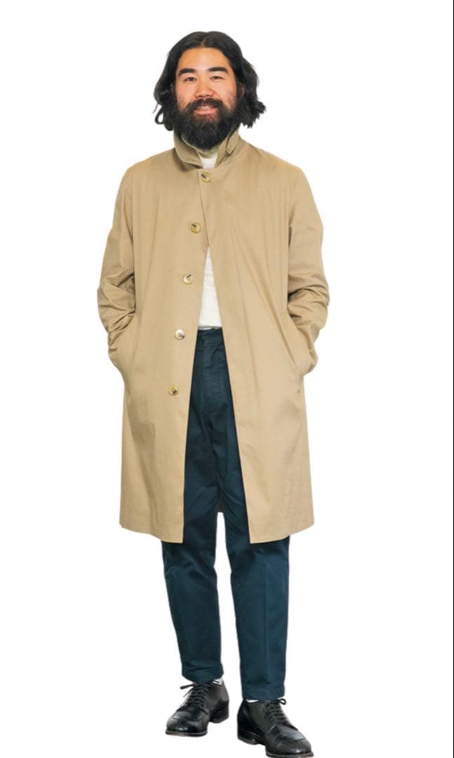 マッキントッシュ　ダンケルド　白タグ　ステンカラー　チノクロス36