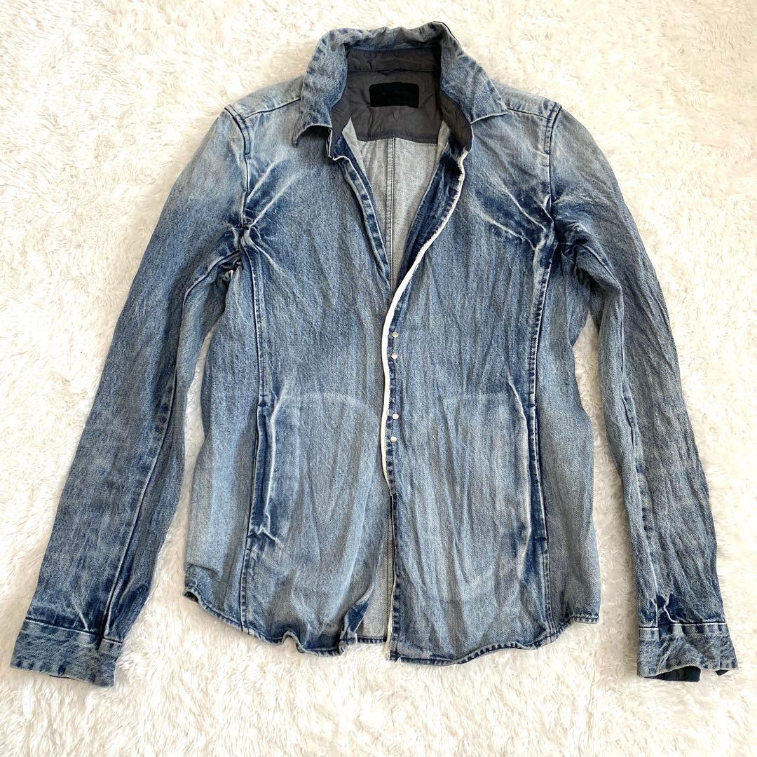 ジュンハシモト WRINKLE DENIM SHIRT デニム フックシャツ 3