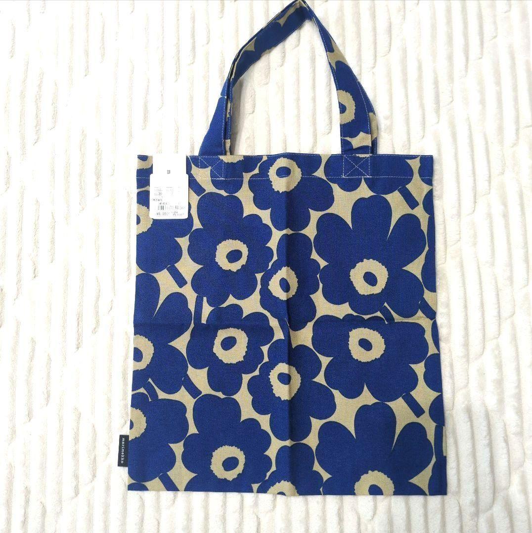 marimekko Unikko トートバッグ ブルー ベージュ