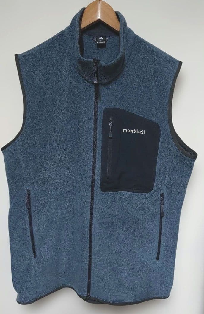 美品☆mont-bell☆モンベルクリマプラスジップベスト サイズ ＸＬ
