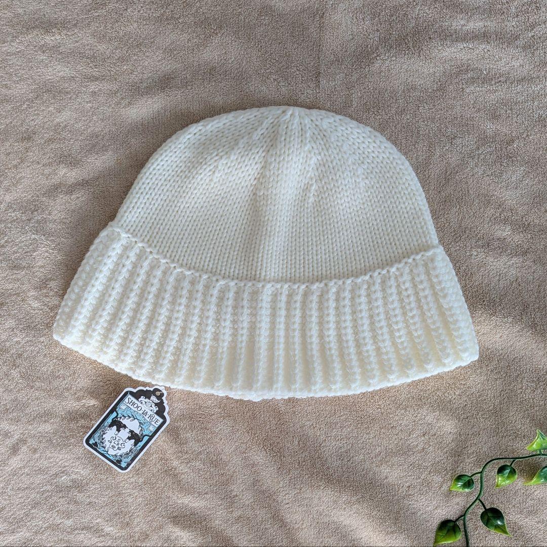 防寒対策に⭐️シューラルー ニット バケハ ホワイト 白