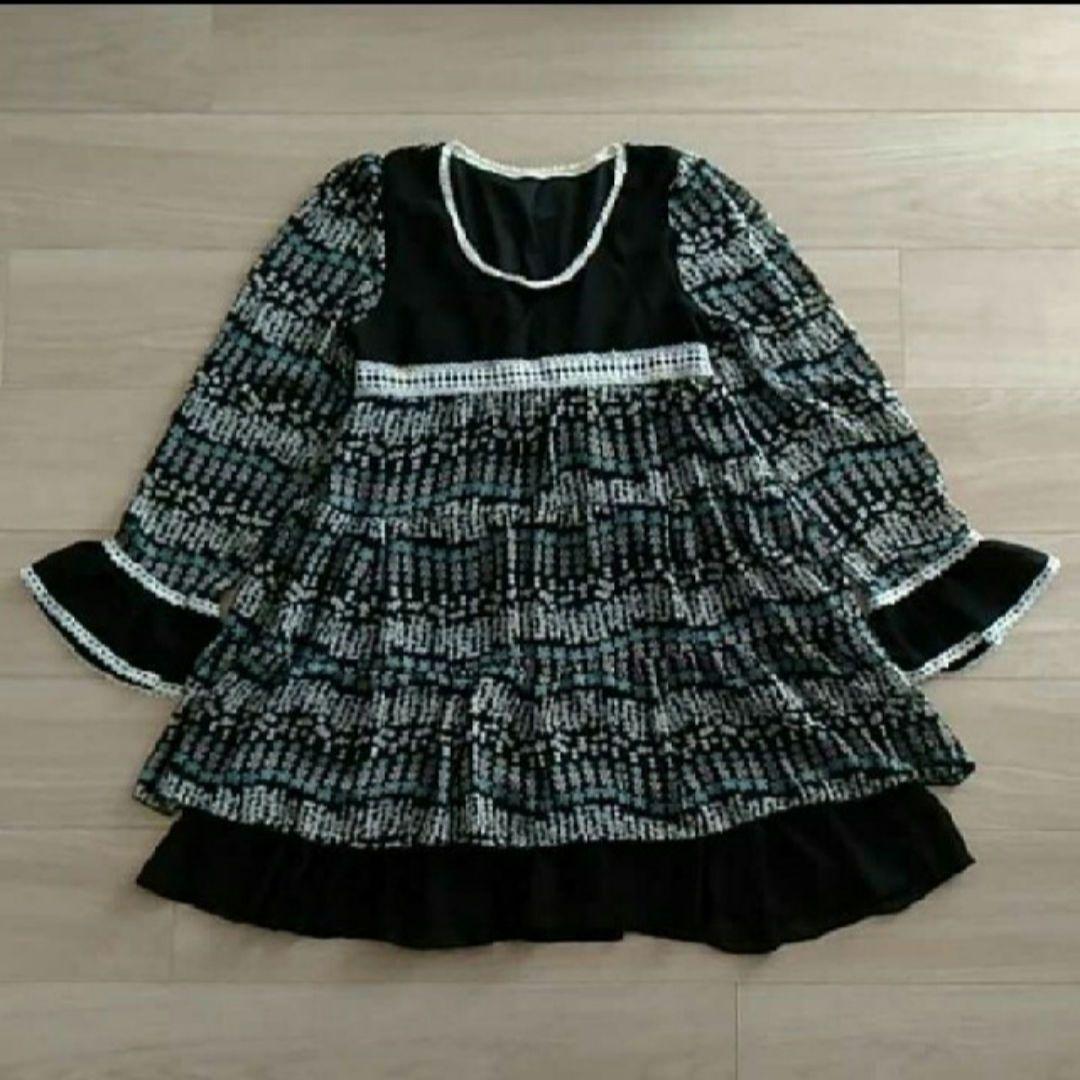 Deco Rose Boute　ミニワンピース　ブラック　花柄　レース