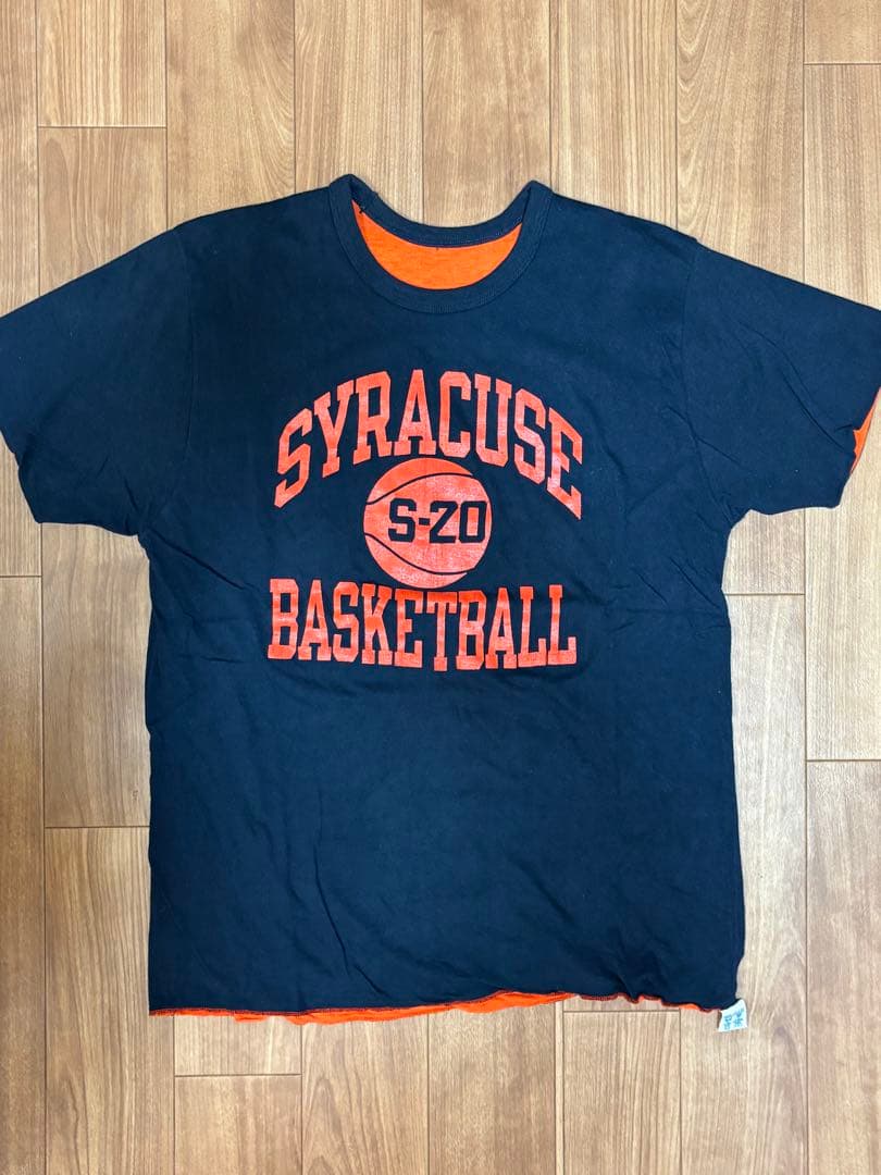 80s champion リバーシブルTシャツ 両面 バックプリント トリコタグ