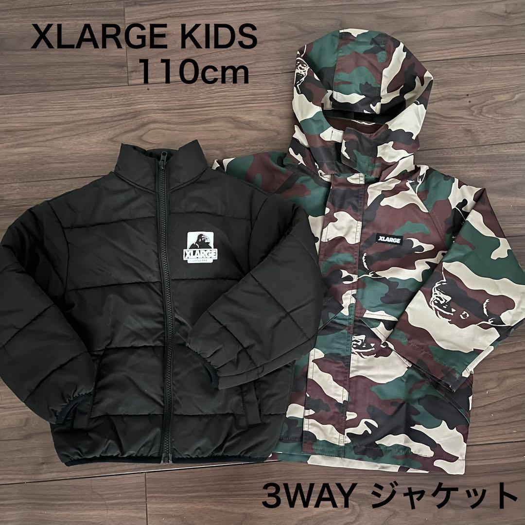 XLARGE KIDS 3WAYジャケット 110cm 迷彩