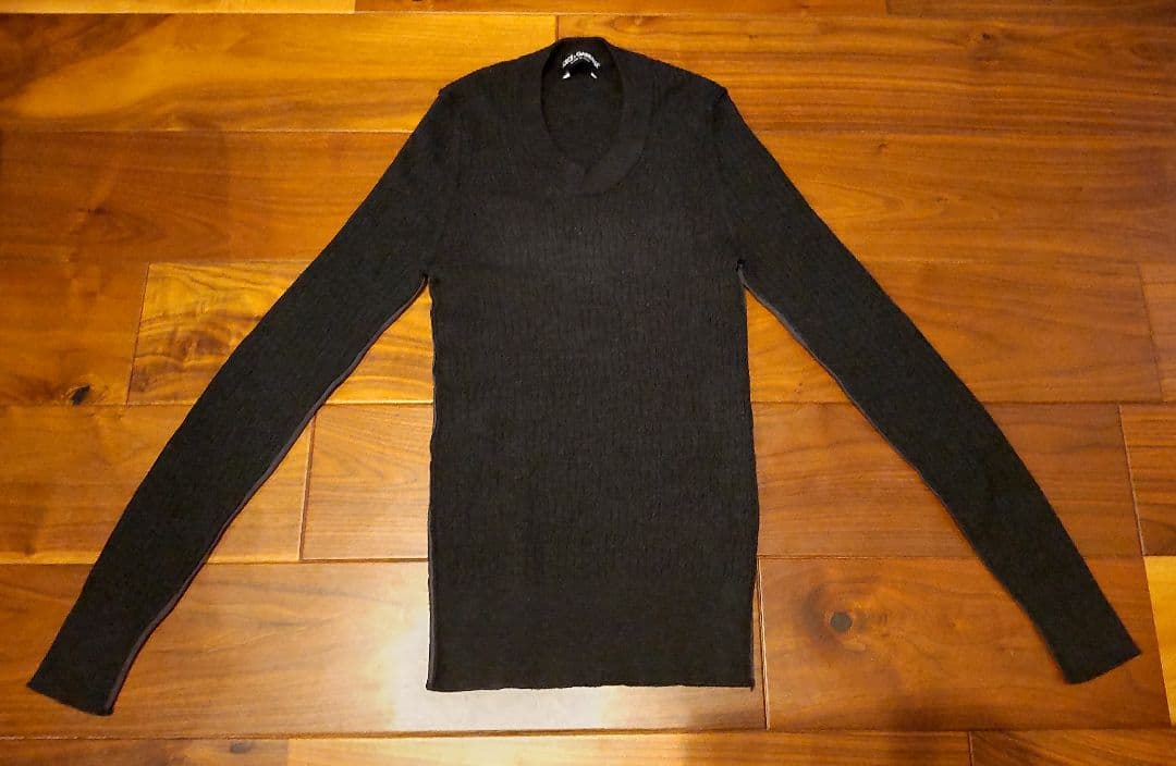 DOLCE & GABBANA ブラックリブセーター