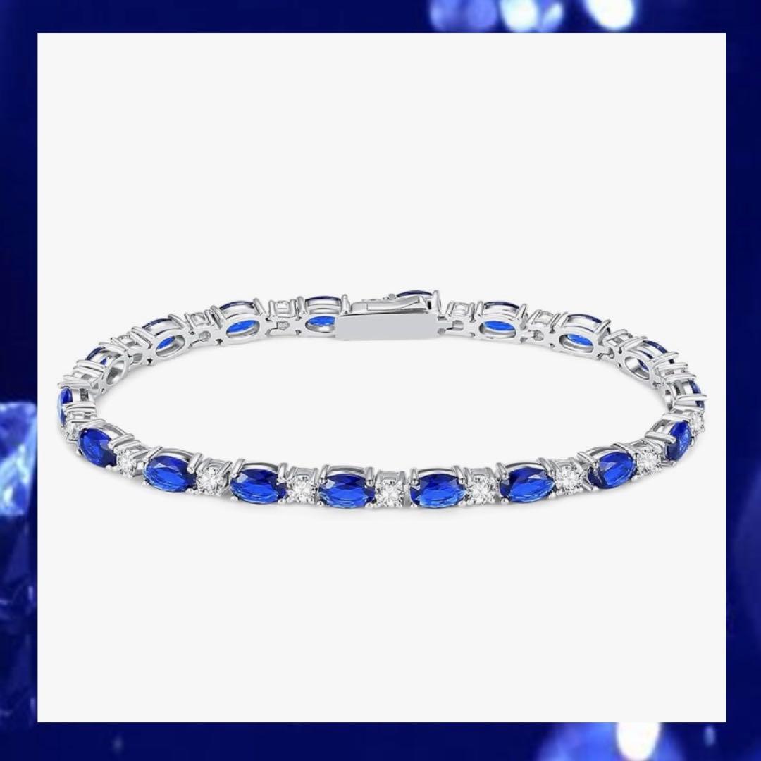 ブレスレット レディース 誕生石 9月 サファイア クリスマスプレゼント by メルカリ