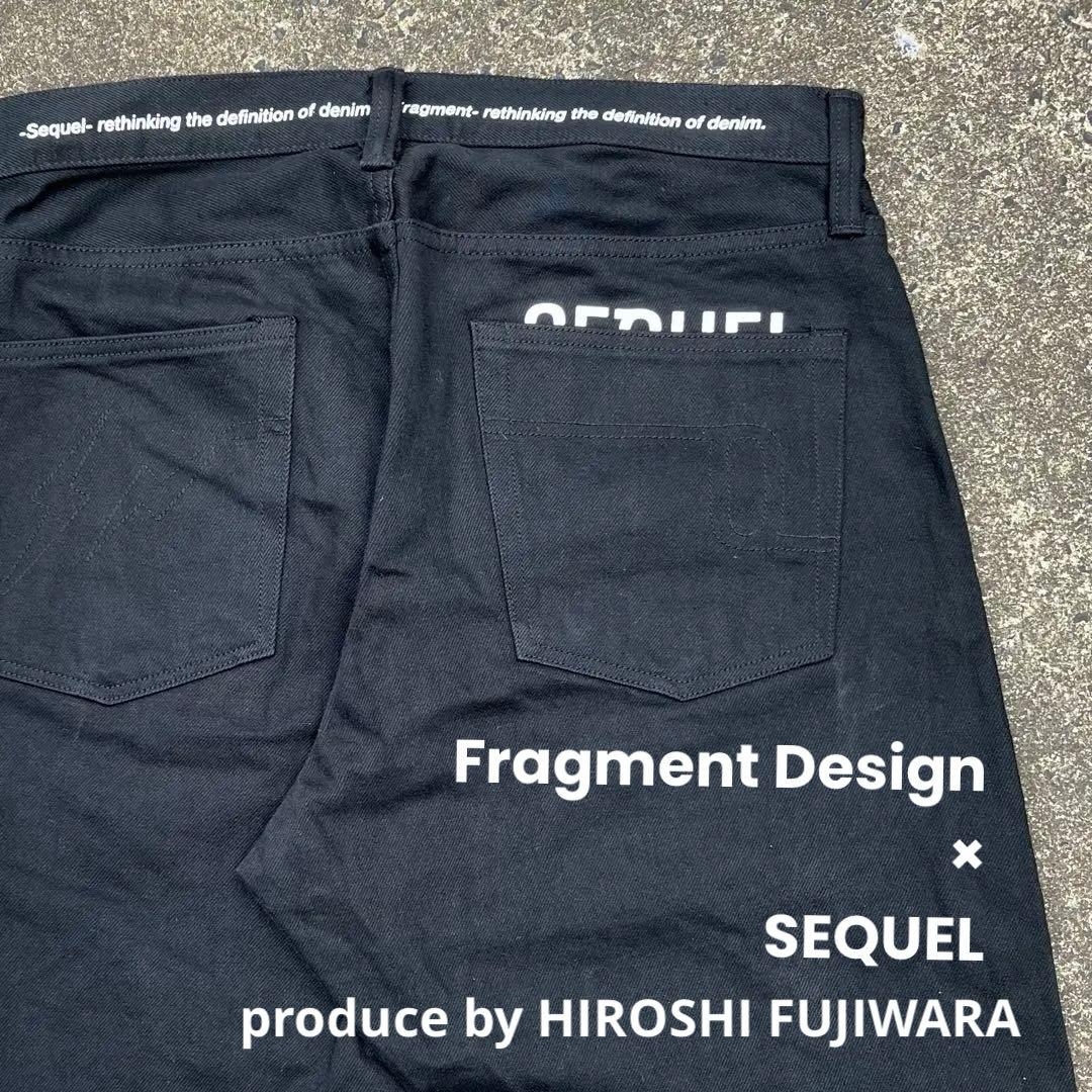 fragment design × SEQUEL ブラックパンツ ロゴ プリント