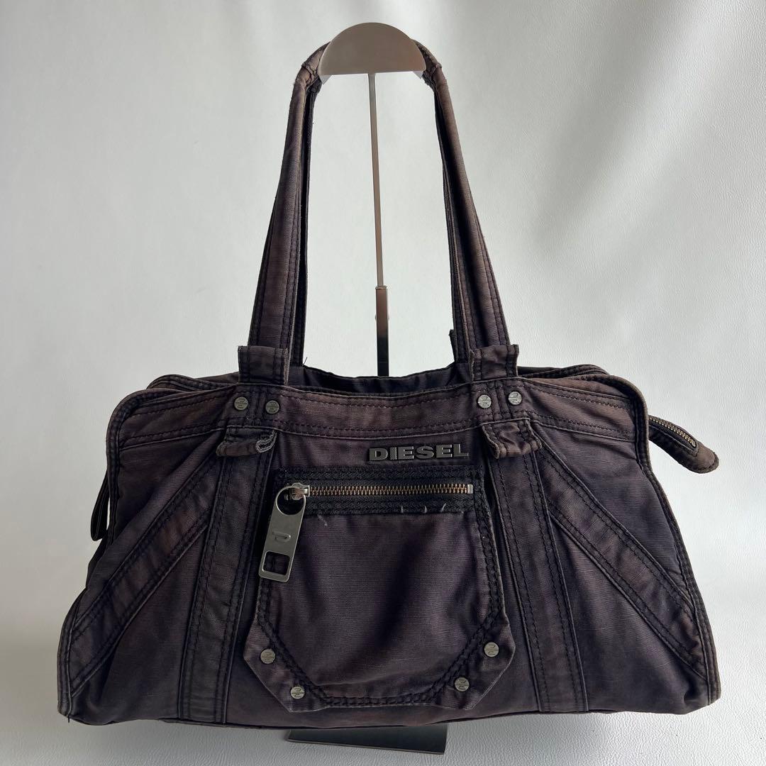 00s y2k archive diesel grunge boston bag