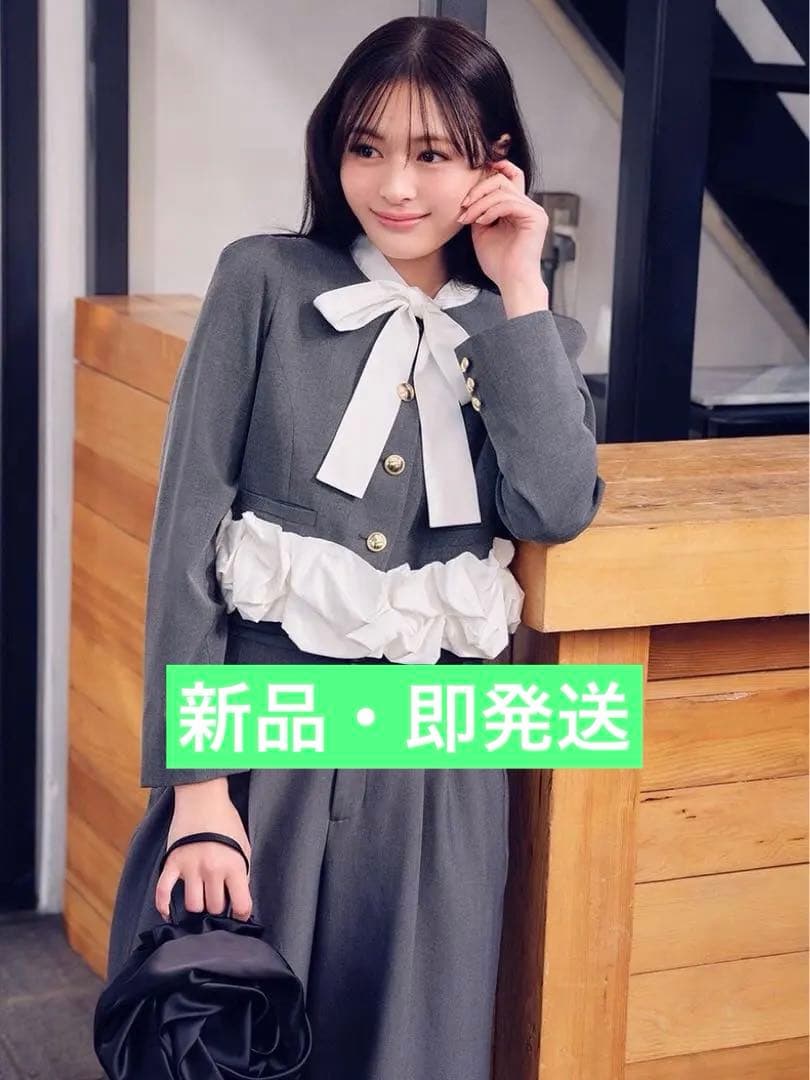 値下げ★新品タグ有　LILYBROWN 3wayバブルヘムボウタイジャケット