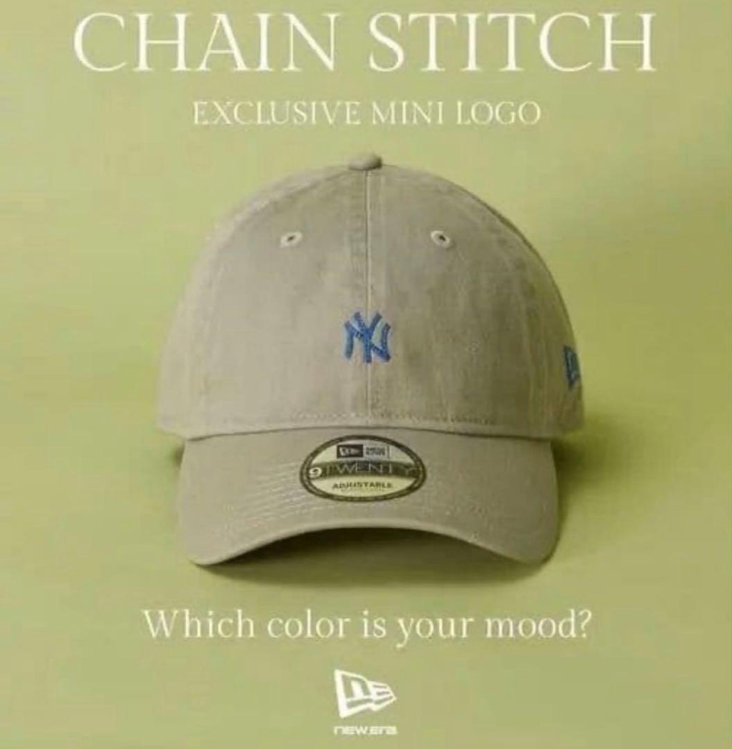 限定商品 NEWERA 9TWENTY CHAIN STICHベージュキャップ